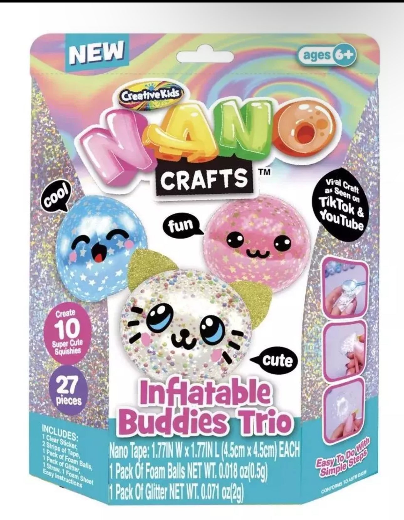 Nano Crafts Inflatable Buddies Trio