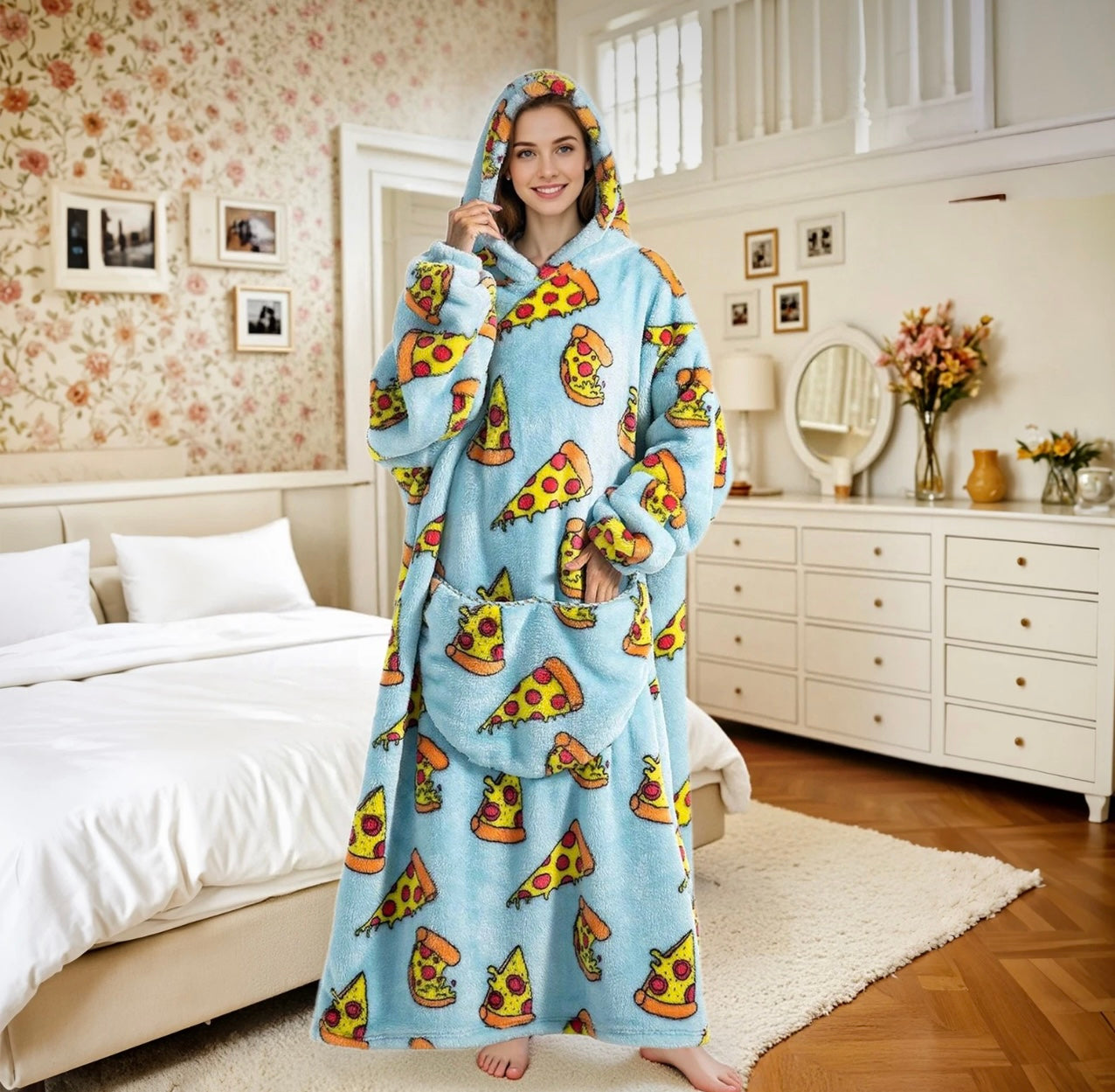 Long Length Hooded Blanket