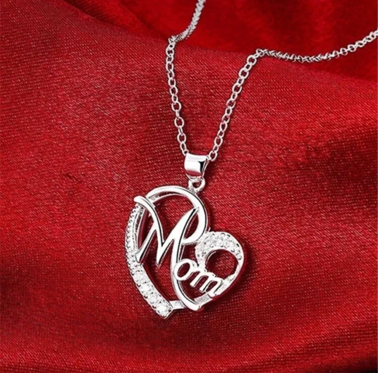 925 Sterling Silver Mum Heart Necklace