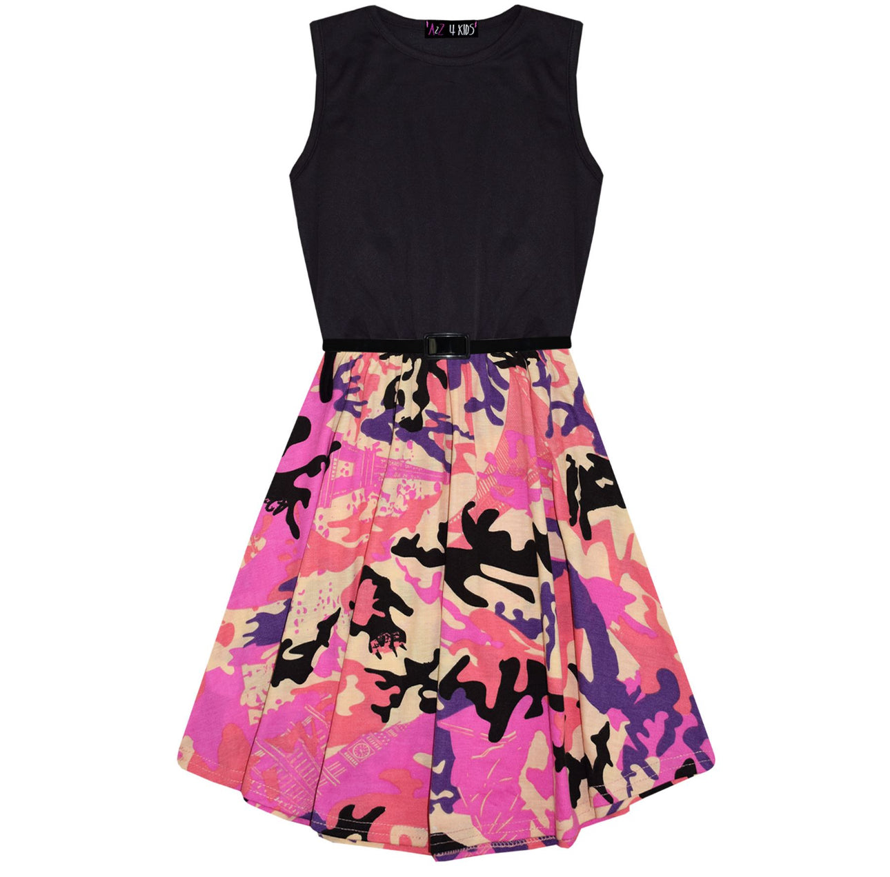 Girls Camo Skater Dress