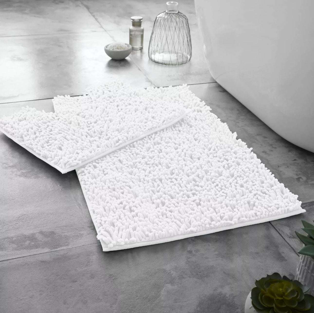 2pc Loop Bath Mat Set