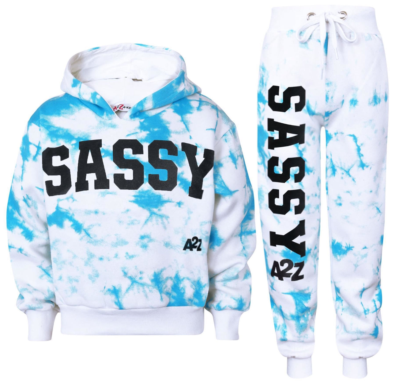 Blue & White Tie Dye Sassy Tracksuit