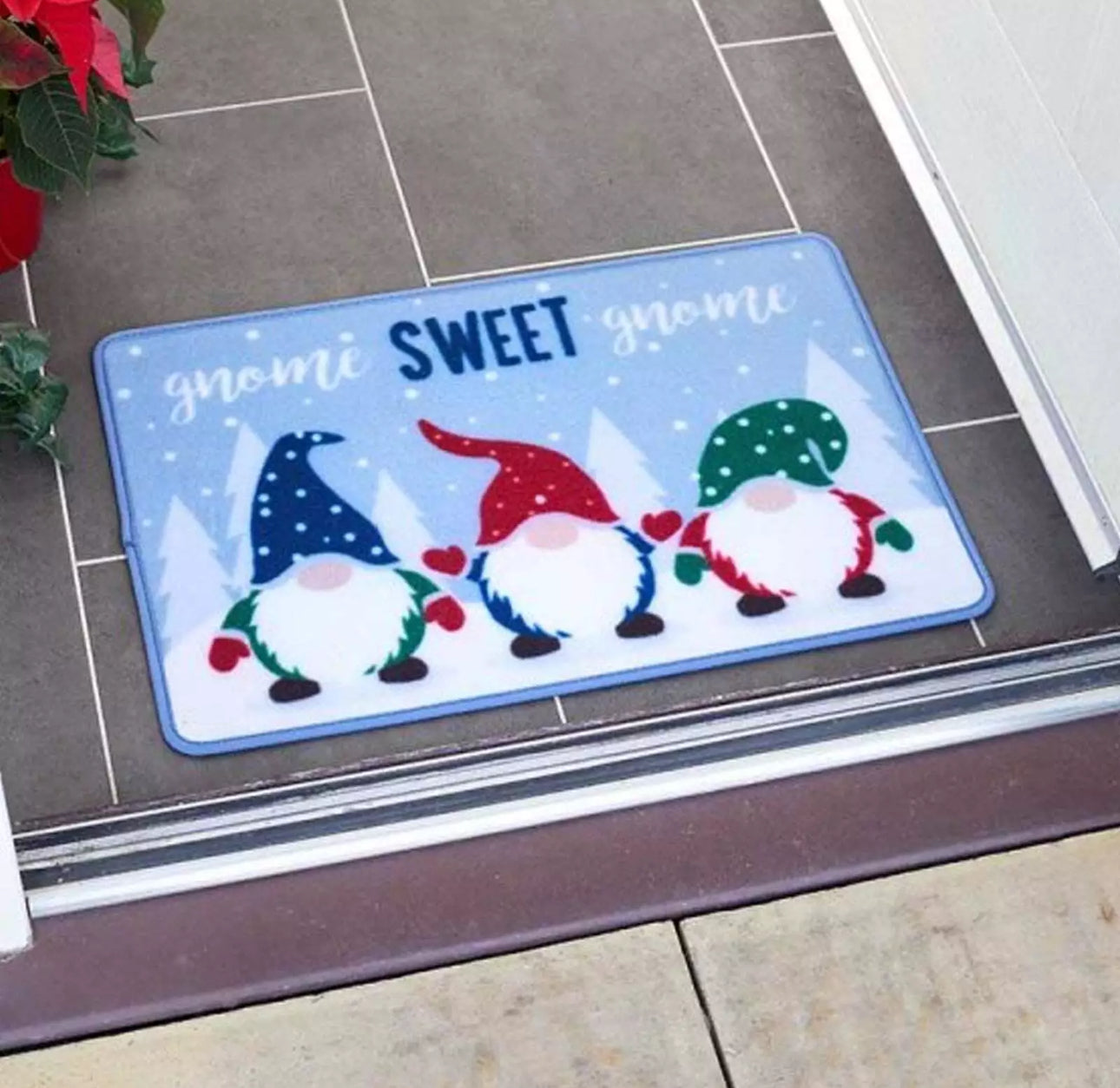 Gnome Sweet Gnome Christmas Doormat