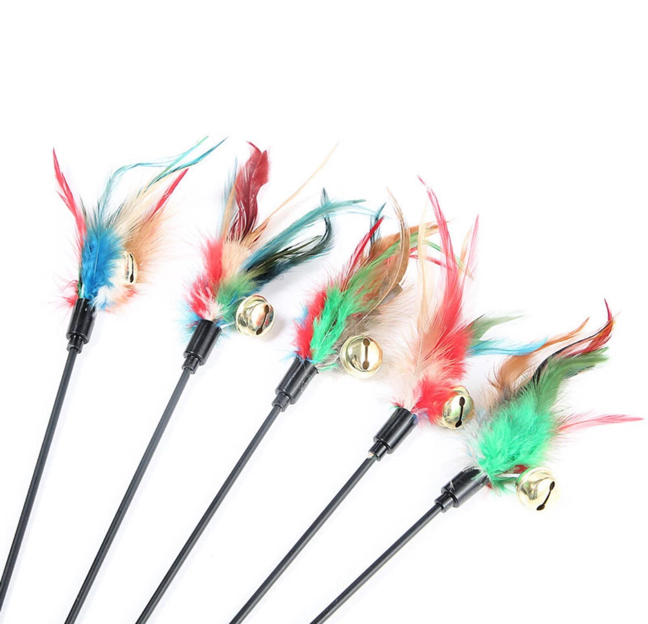 5pc Cat Feather Toy