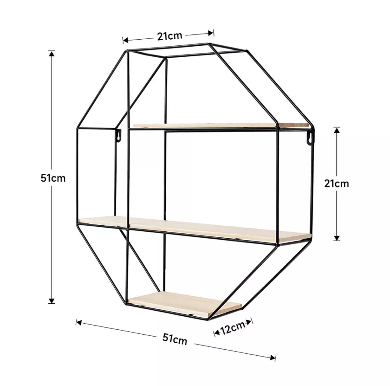 Octagon Floating Shelving Unit