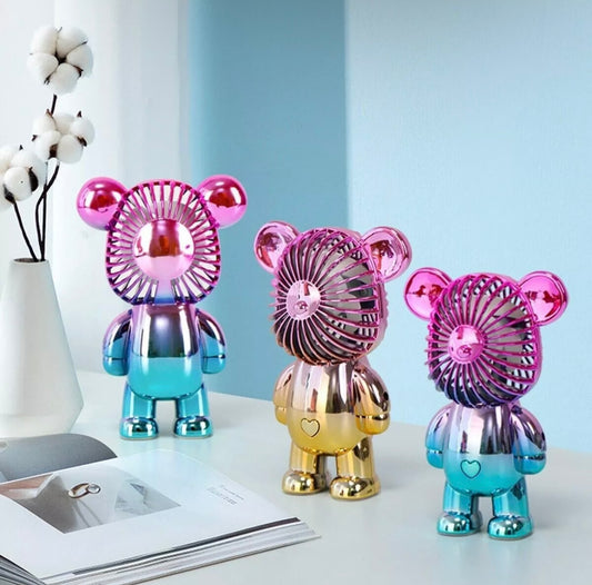 3 Speed Rechargeable Bear Hand Fan