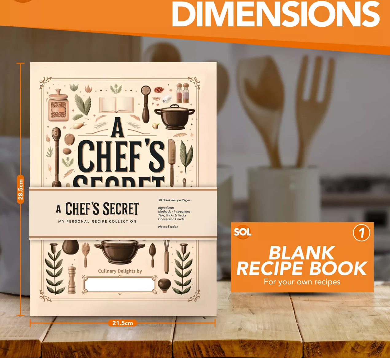 Chef’s Secret Blank Recipe Book