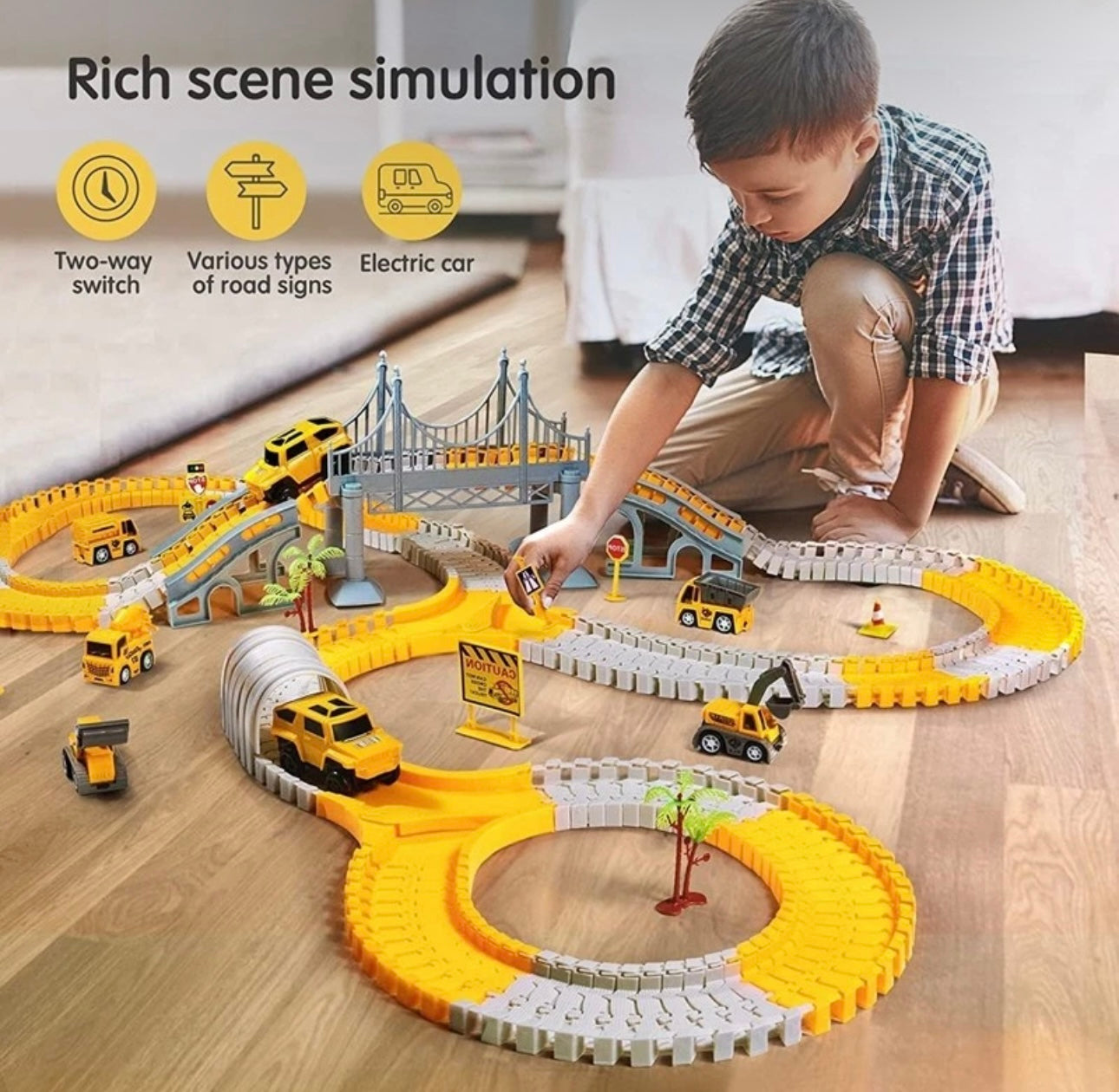 259pc Construction Vehicle Track Set