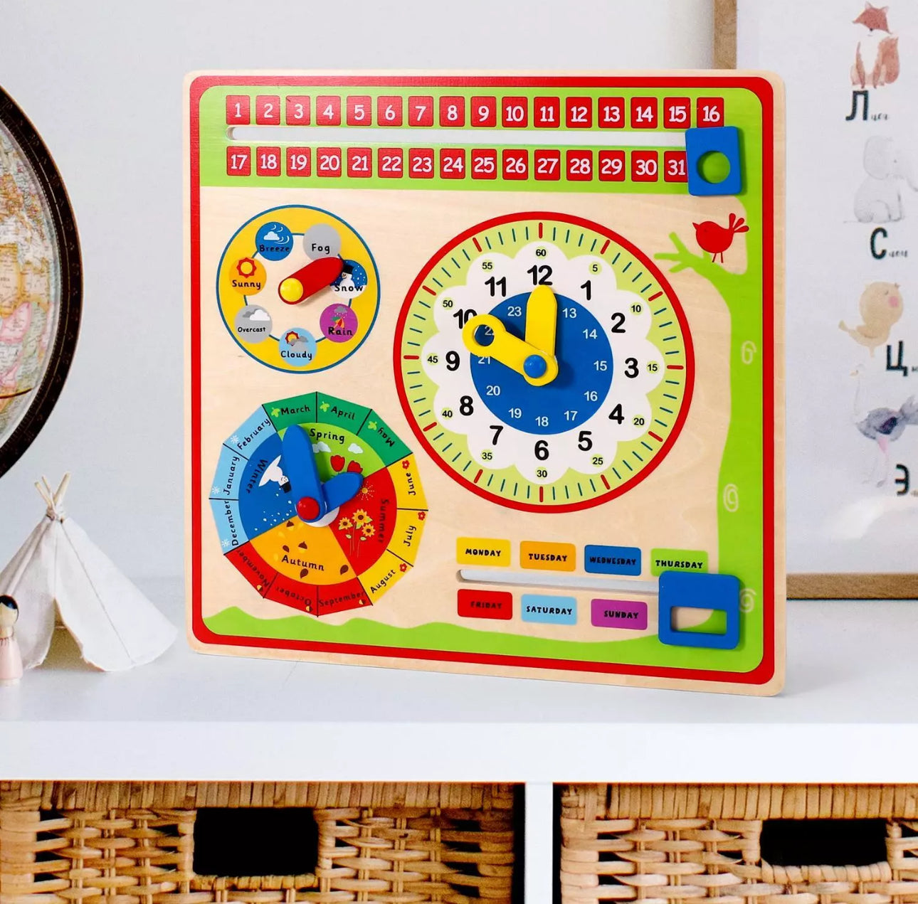 6-in-1 Wooden Calendar