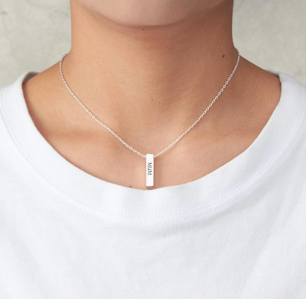 Silver Plated Mum Necklace