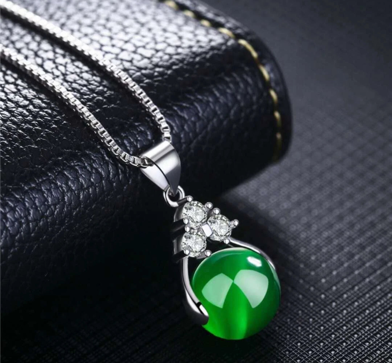 Crystal Green Agate Pendant