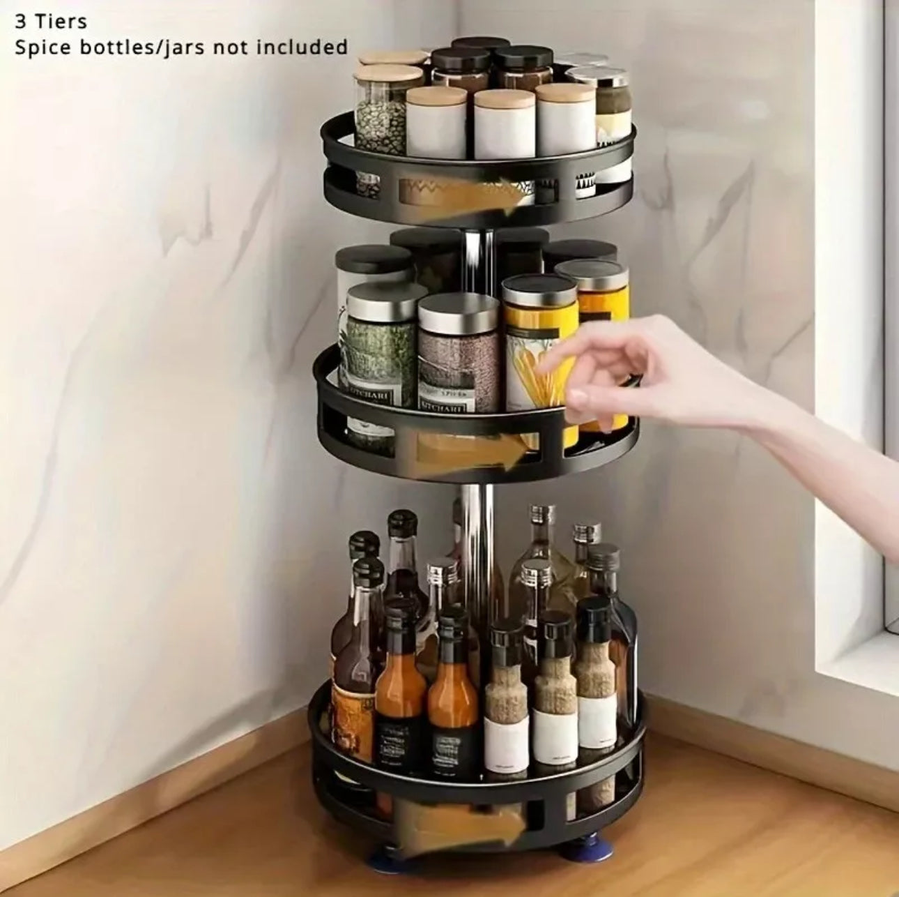 3 Tier Rotating Spice Rack