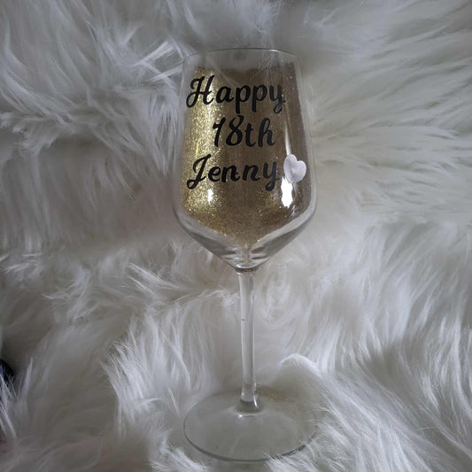 Personalised Glittery Glasses