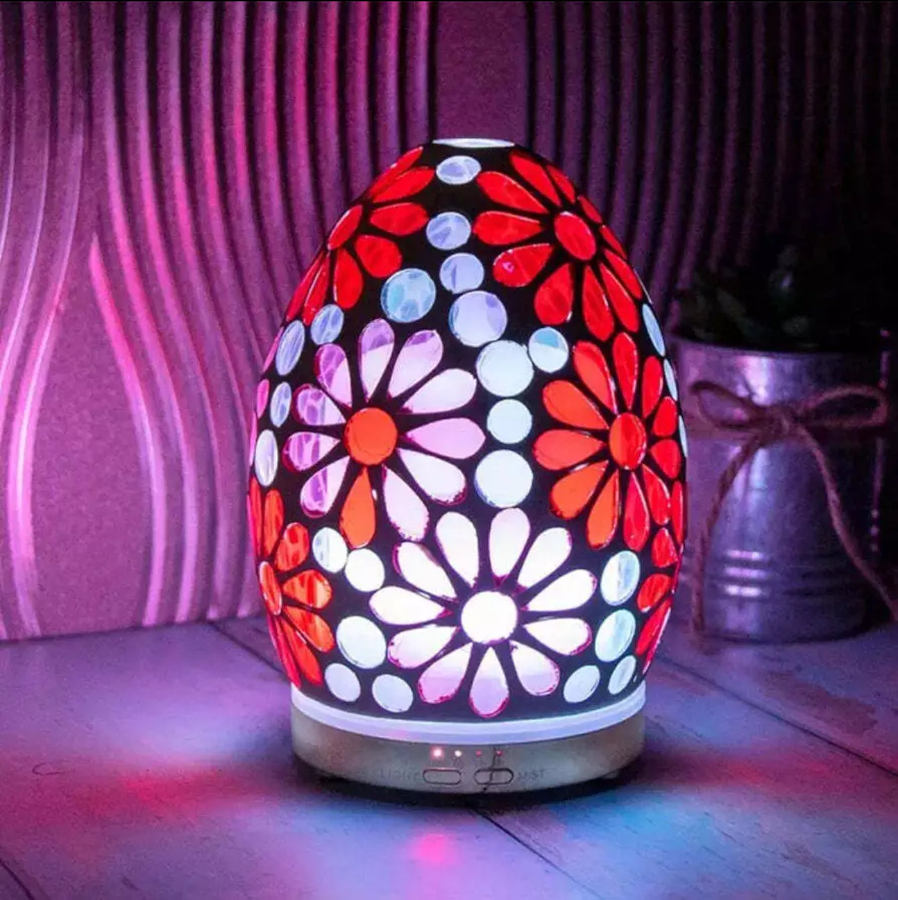 Pink Flower Mosaic Aroma Diffuser