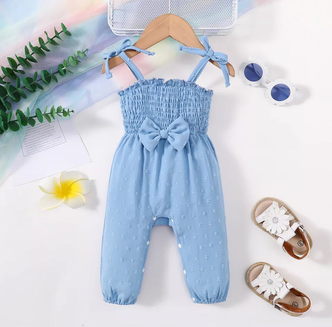 Girls Blue Romper