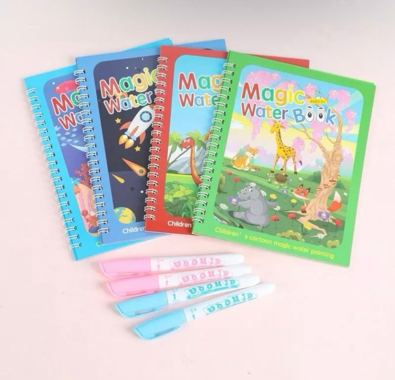 4pk Magic Water Colouring Book Set