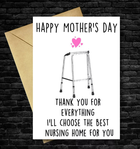 Funny Mother’s Day Card Nursing Home