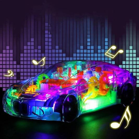 Transparent Car With Gears, Lights & Sounds