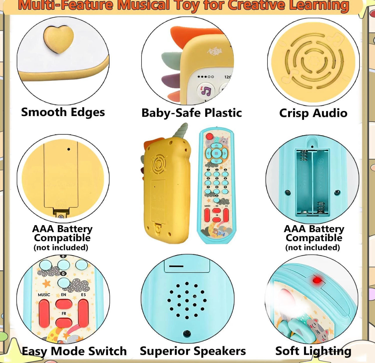 Baby Interactive Phone & Remote Control Toy Set