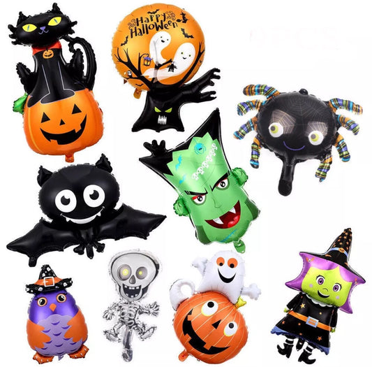9pc Foil Halloween Balloons