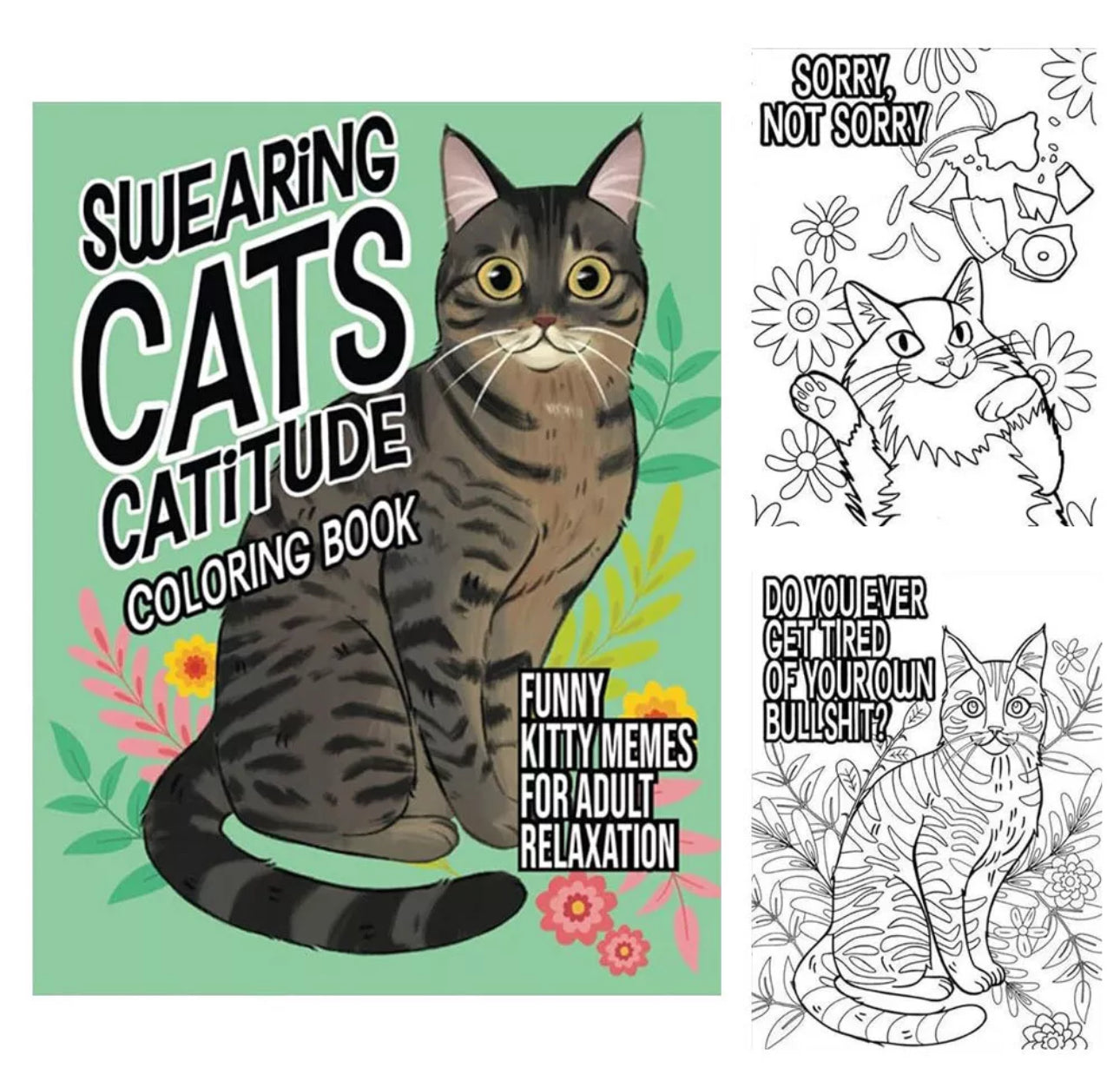 Sweary Cats Adult Colouring Book