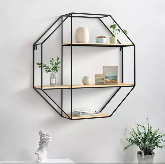 Octagon Floating Shelving Unit