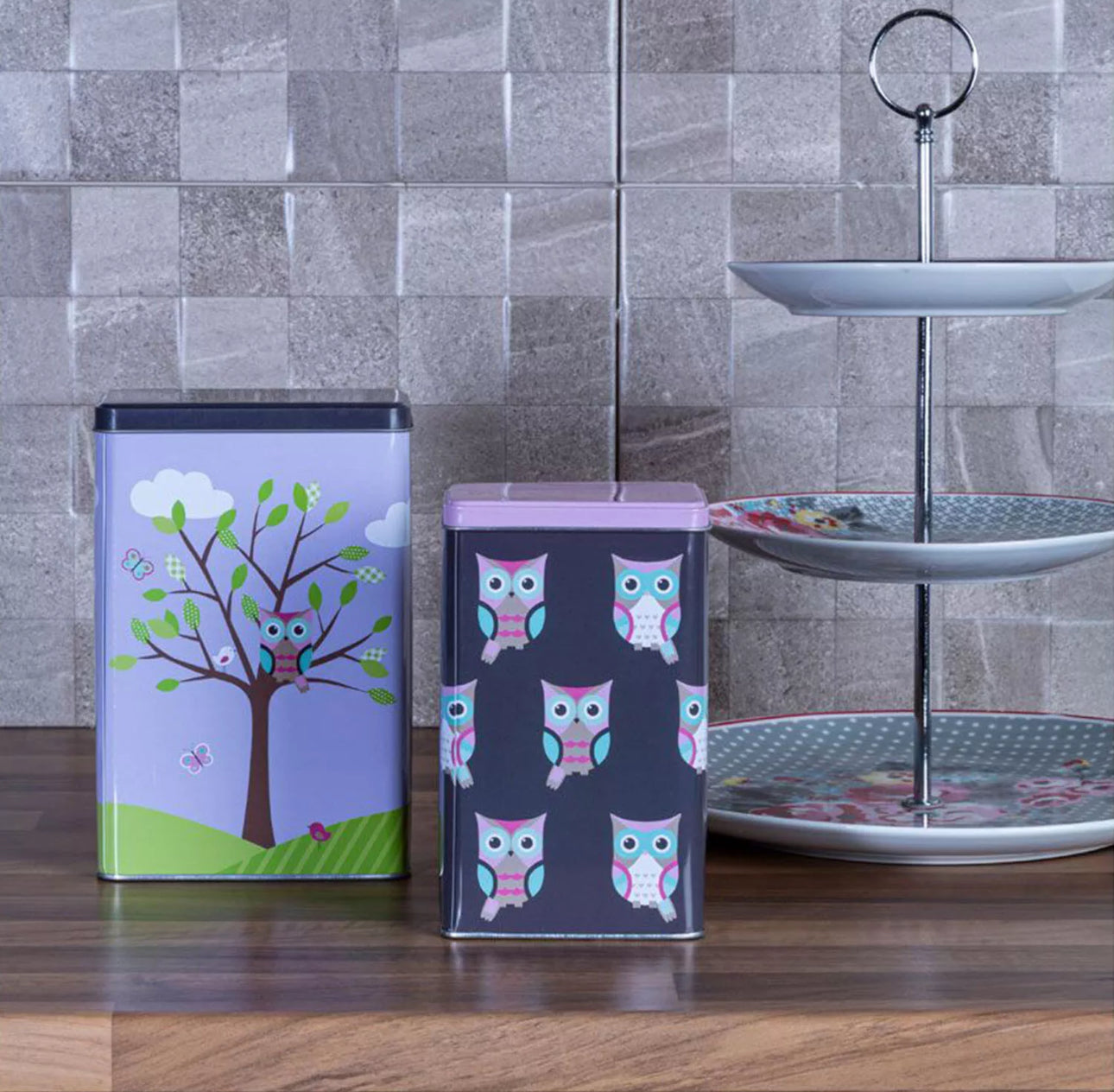 2pc Retro Storage Canisters