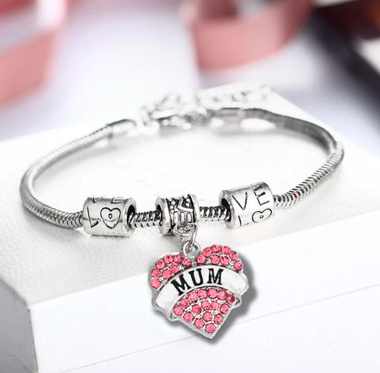 Mum Heart Charm Bracelet