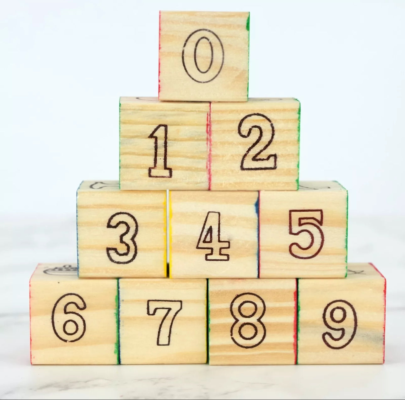 Wooden Alphabet/Numbers Building Blocks