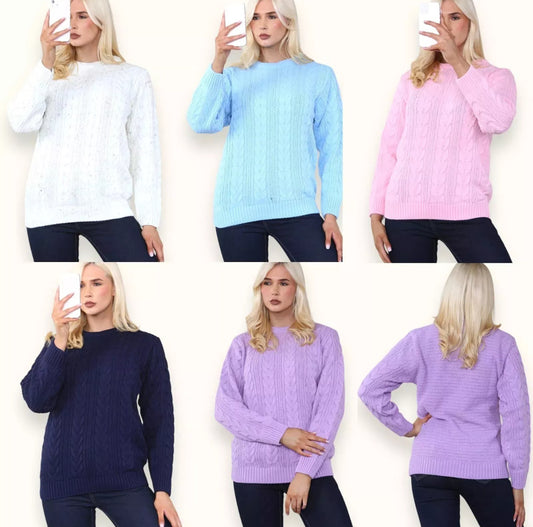 Ladies Chunky Knit Jumper