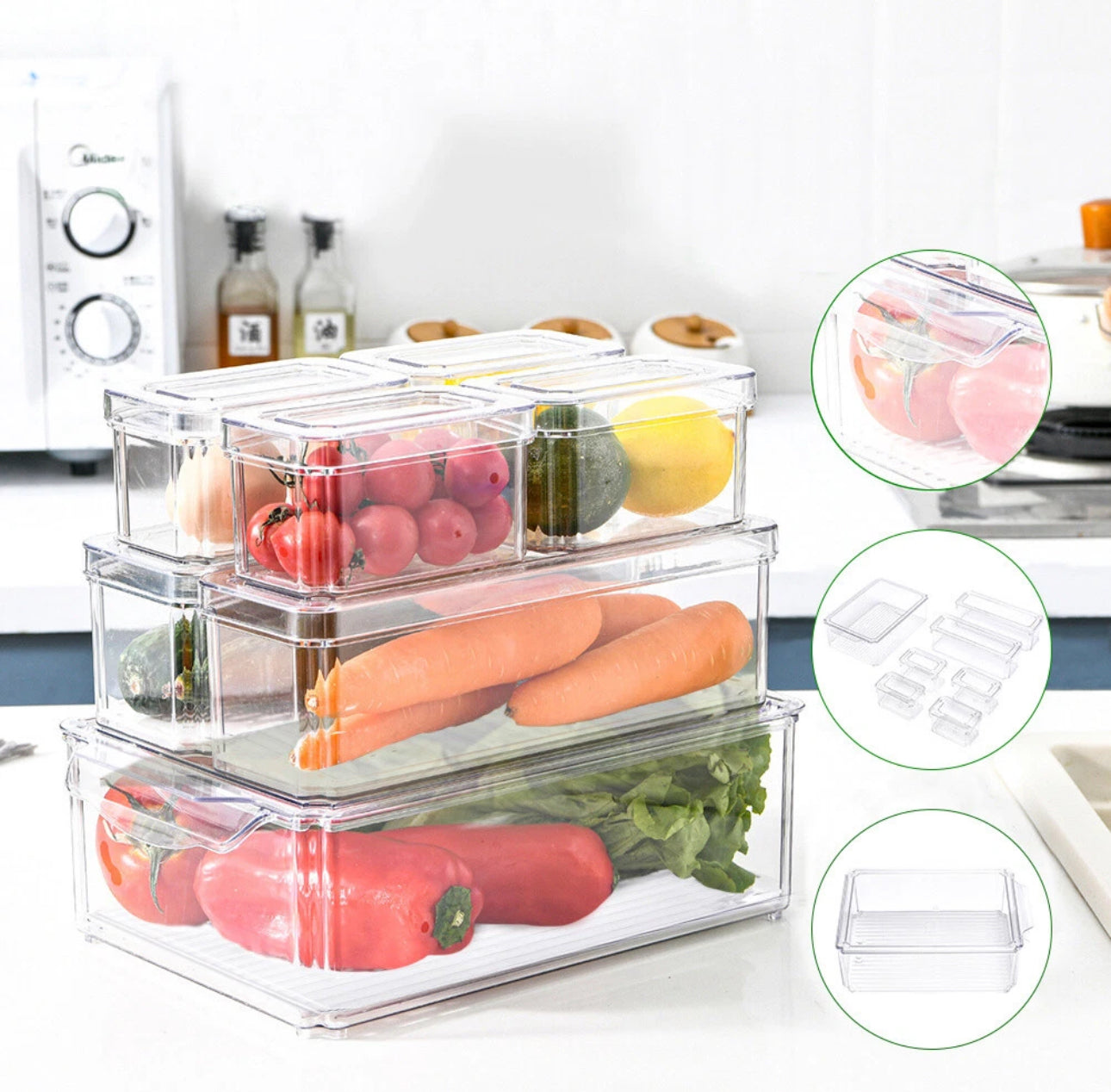 7pc Fridge Organisers