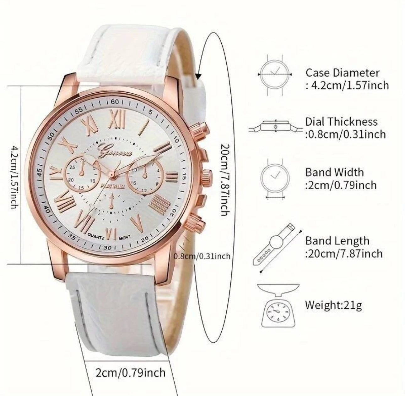 Ladies Watch & Rhinestone Bracelet