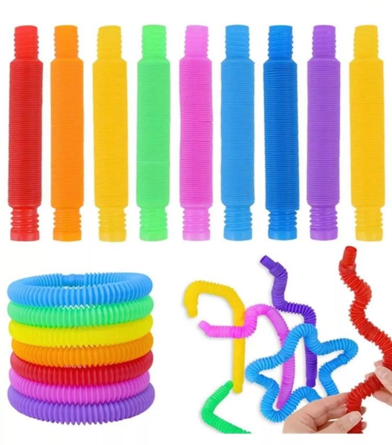 10pk Fidget Pop Tubes