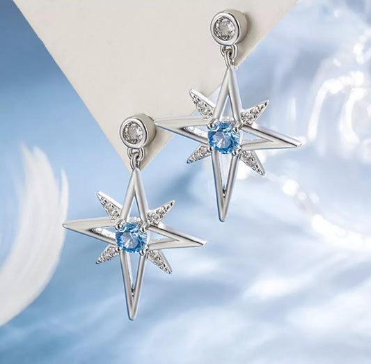 925 Sterling Silver Star Earrings