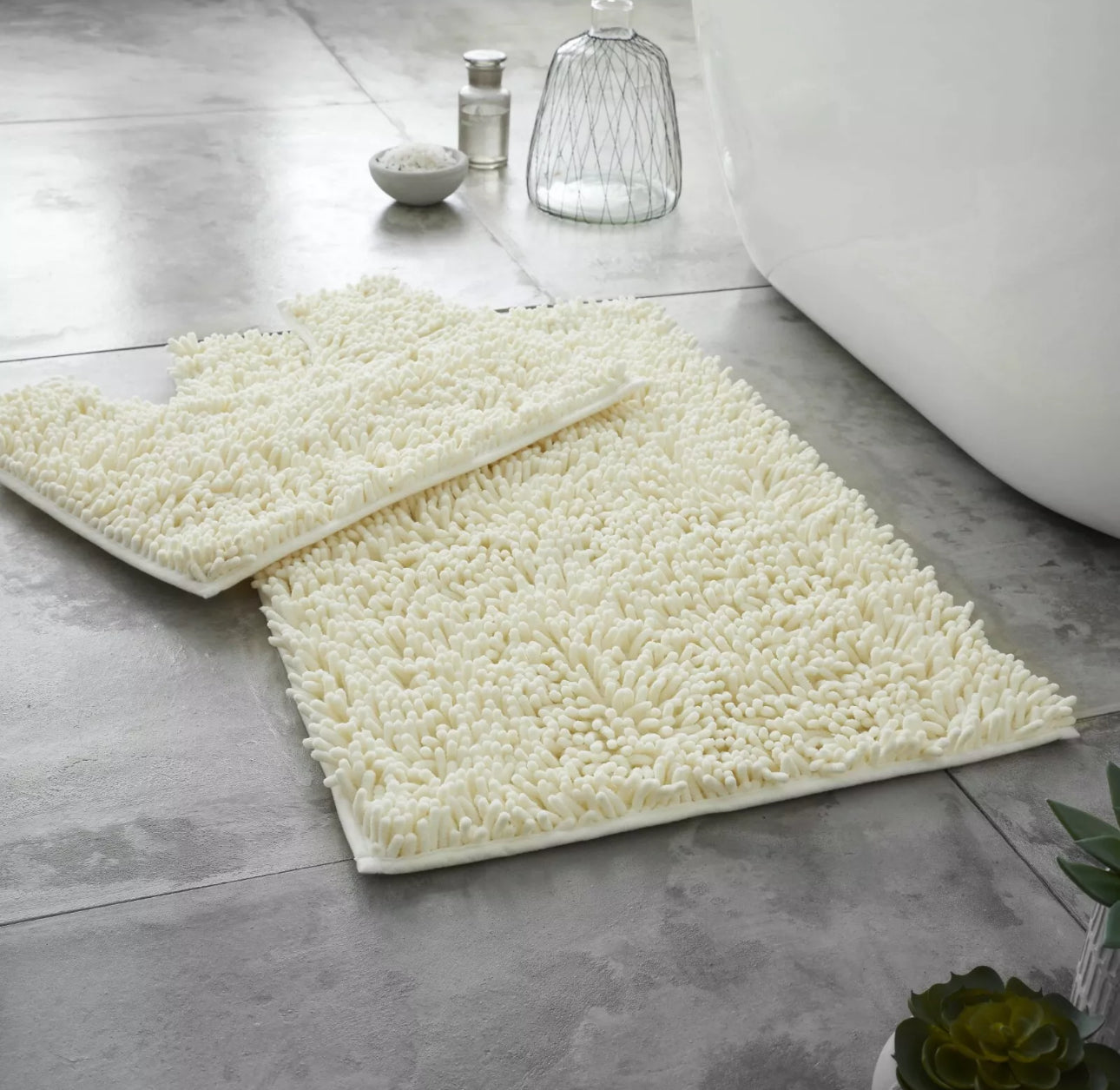 2pc Loop Bath Mat Set