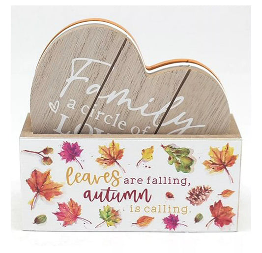 Autumnal Heart Shaped Coasters