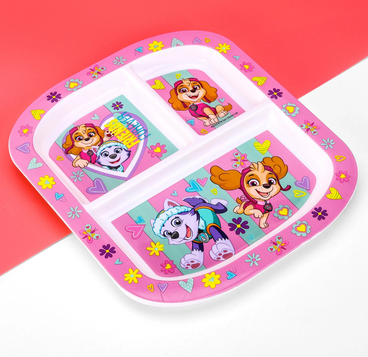Girl Puppy Heroes  Sectioned Plate