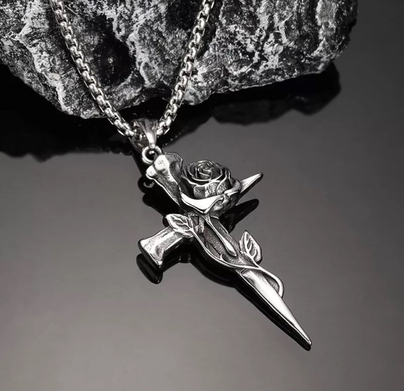 Gothic Vampire Sword Necklace