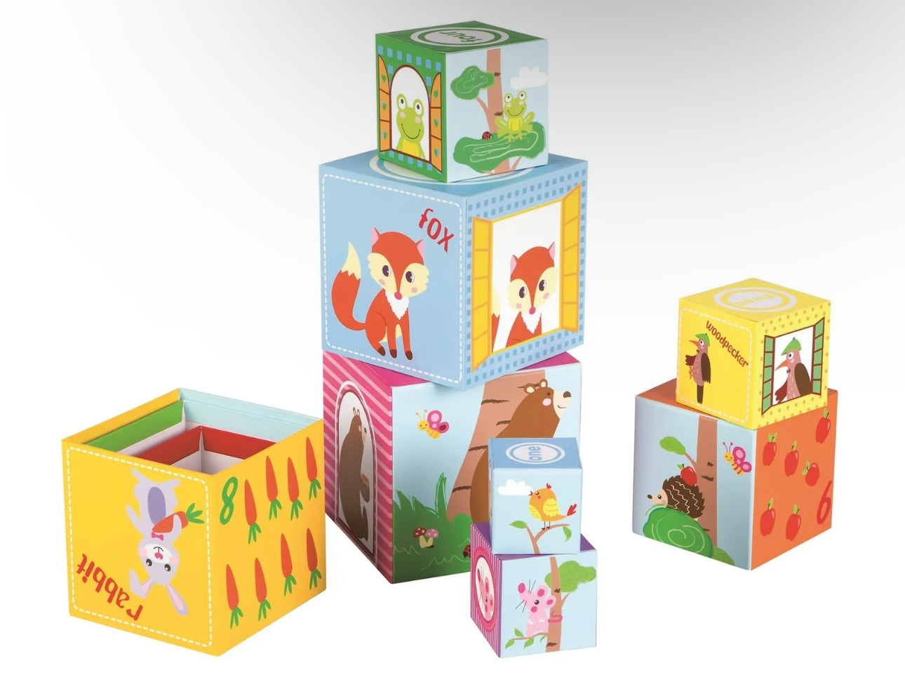 10pc Forest Animals Stacking Cubes