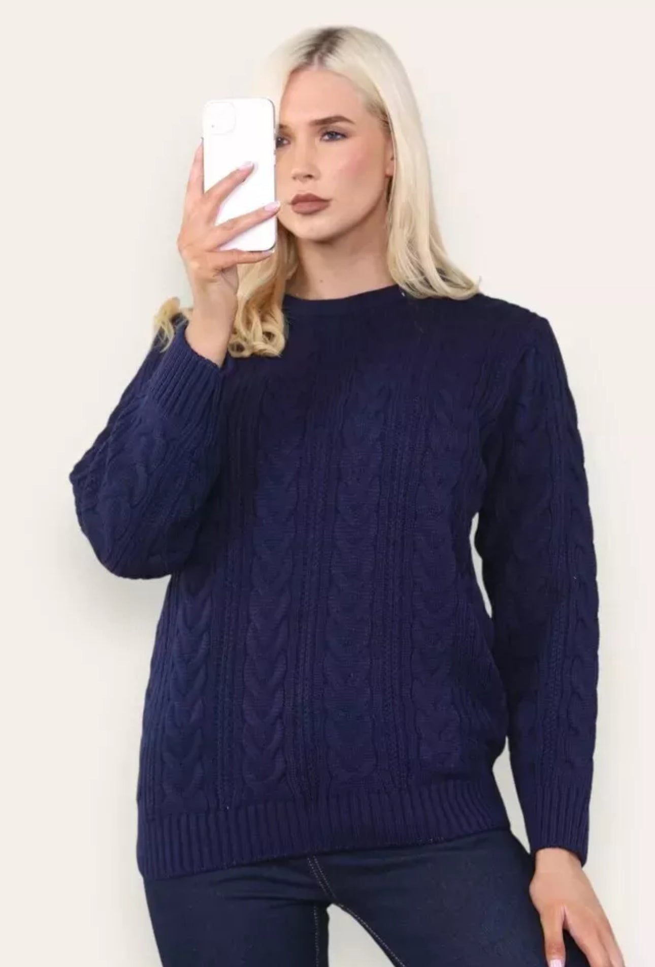 Ladies Chunky Knit Jumper