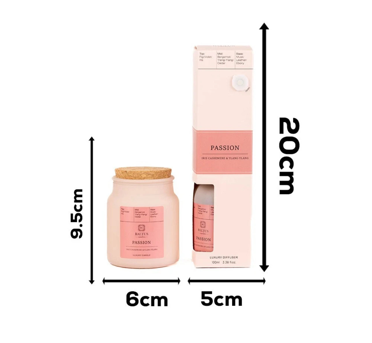 Cashmere Scented Candle and Diffuser Set