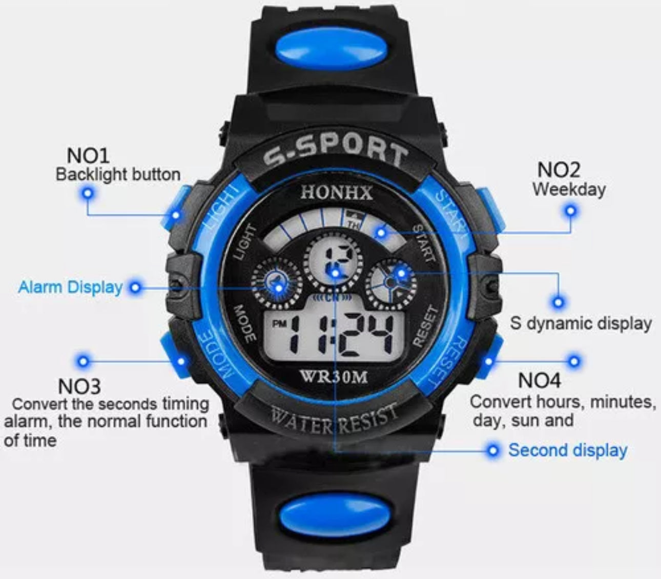 Boys LED Digital Sports Watch