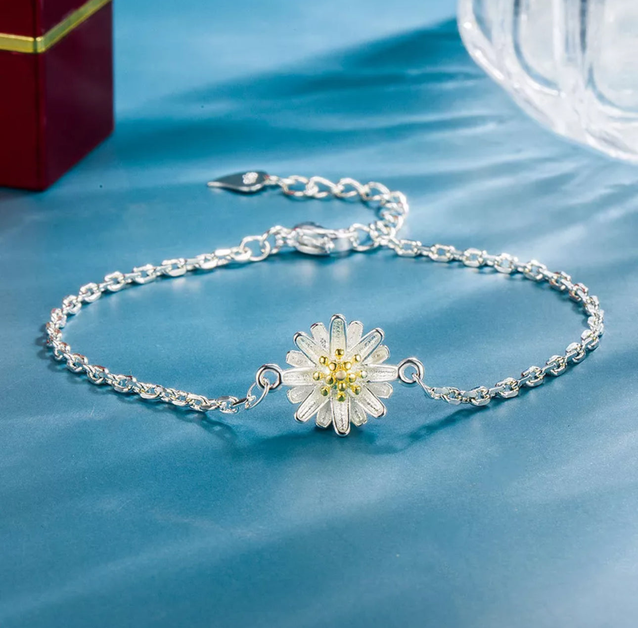 925 Sterling Silver Daisy Bracelet