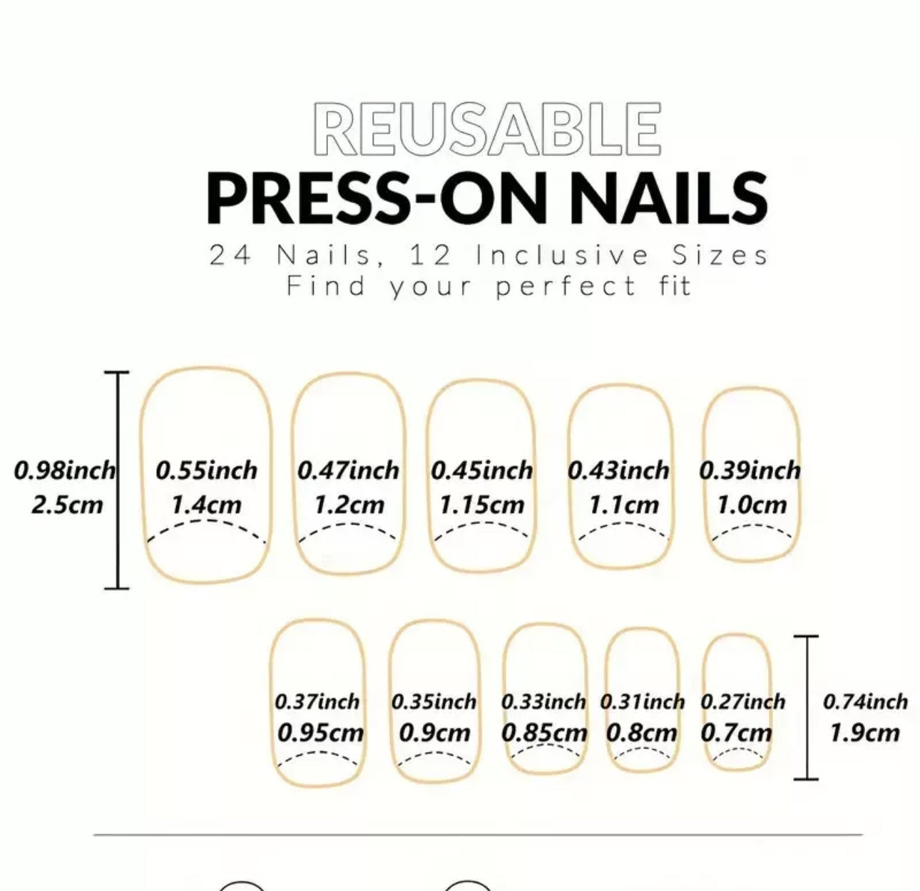 Red Heart Pink Tips Long Square False Nails 24pc