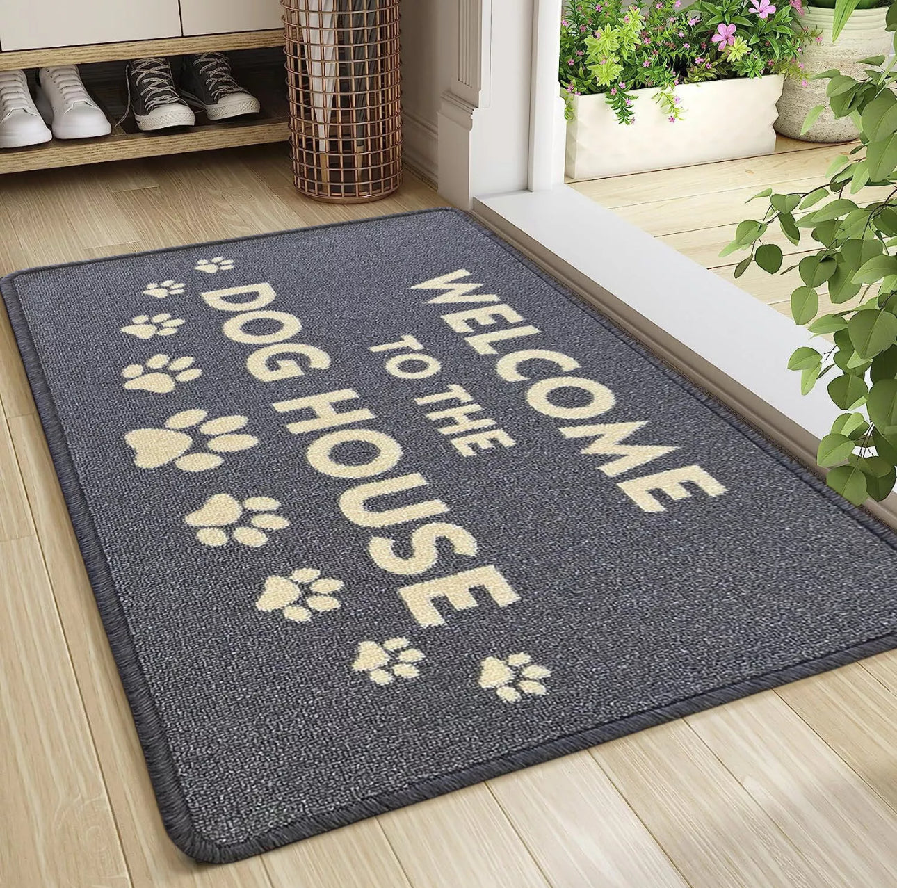 Dog Paw Print Doorway Rug