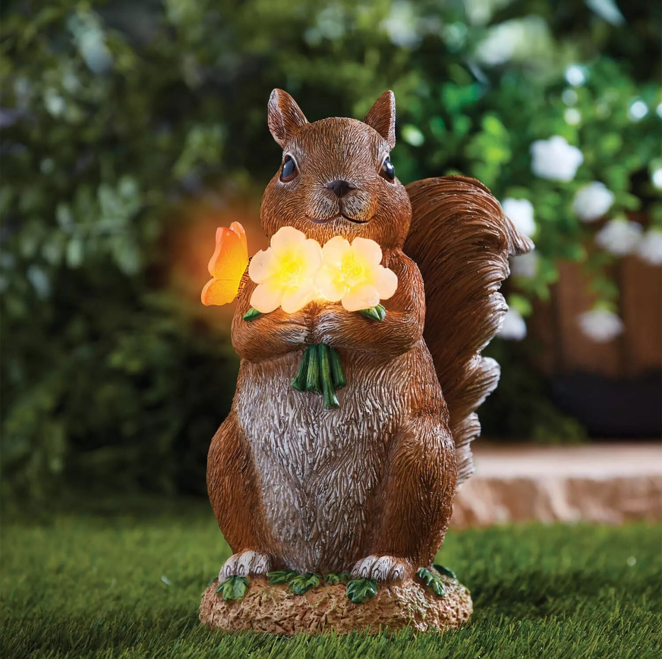 Solar Squirrel Garden Ornament