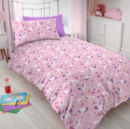 Unicorn Girls Single Duvet Set