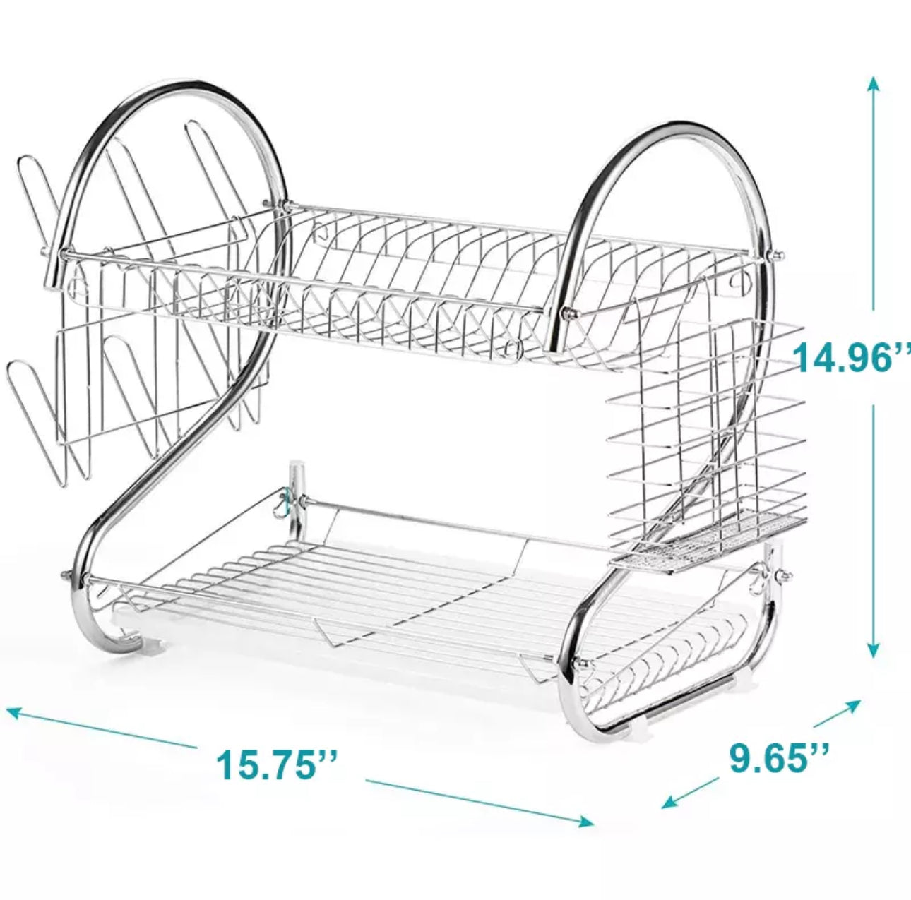 2 Tier Dish Drainer Rack