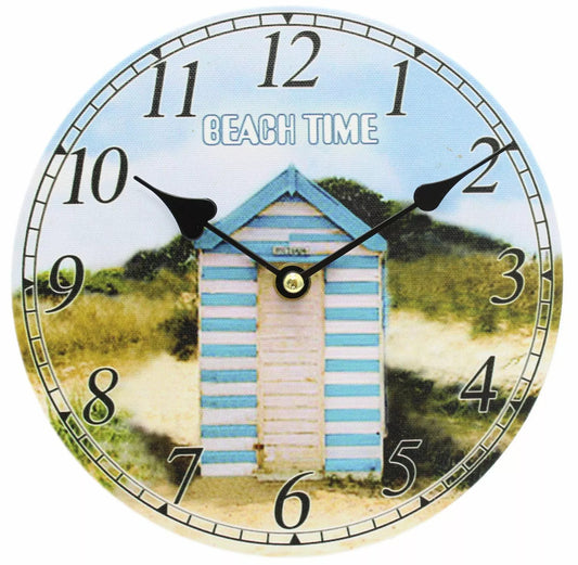 Beach Hut Wall Clock