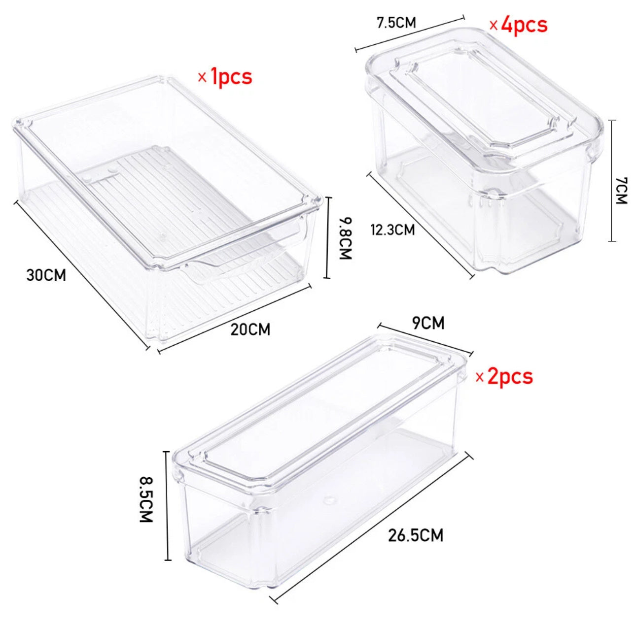 7pc Fridge Organisers